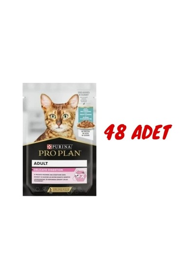 Purina Pro Plan Pouch Sos İçinde Okyanus Balıklı Yetişkin Kedi Konservesi 48 x 85 G