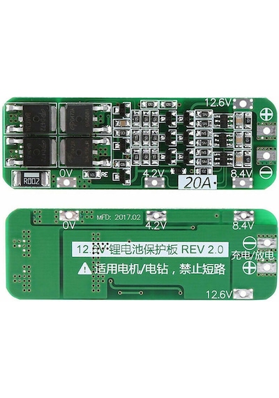 Robizstore-Bms 3S 20A Bms Koruma Kartı Lityum Batarya 18650 Li-İon Lipo