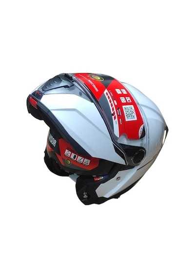 Mt Helmets Atom 2 Sv Çeneden Açılır Motosiklet Kaskı Beyaz Beyaz