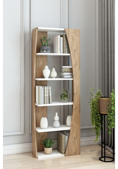 İskandinav Model 6 Raflı Kitaplık Dekoratif Salon Kitaplığı Ofis Kitaplığı Raf Beyaz Yan Atlantik Çam İskandinav Model 6 Raflı Kitaplık Dekoratif Salon Kitaplığı Ofis Kitaplığı Raf Beyaz Yan Atlantik Çam
