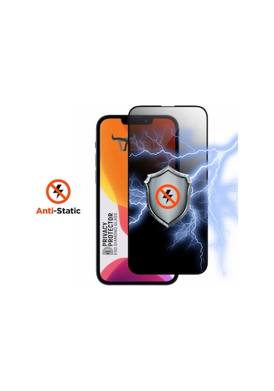 Bufalo Apple Uyumlu   iPhone 16 Pro Esd Anti Static Hayalet Privacy Cam Ekran Koruyucu