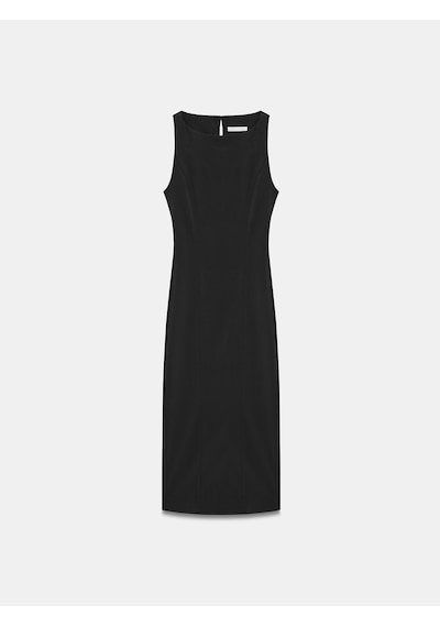 Dilvin 91099 Vücuda Oturan Midi Elbise-siyah Siyah
