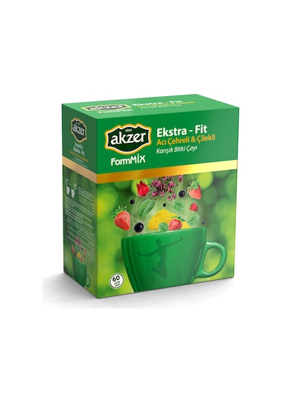 Akzer Formmix Ekstra Fit Acı Çehreli Çilekli Karışık Bitki Çayı