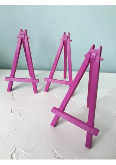Hureggo Concept ''pembe Plastik Dekoratif Mini Şövale Seti 3'lü & 15 Cm