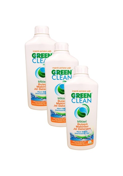 Organik Portakal Yağlı Bitkisel Bulaşık Makinesi Jel Deterjanı 1000ml. 3 Lü Set