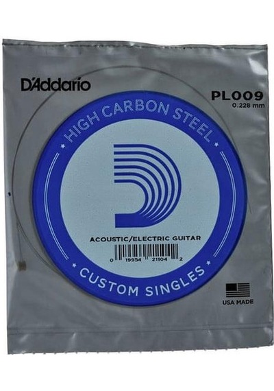 Daddario Pl009 Elektro & Akustik Tek Tel 0.009 İnç - Çelik