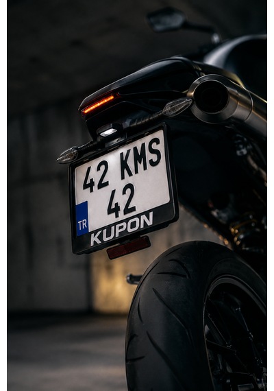 Kupon Yazılı Motosiklet Plakalık