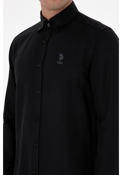 U.s. Polo Assn. Erkek Siyah Gömlek Basic 50307693-vr046 Siyah