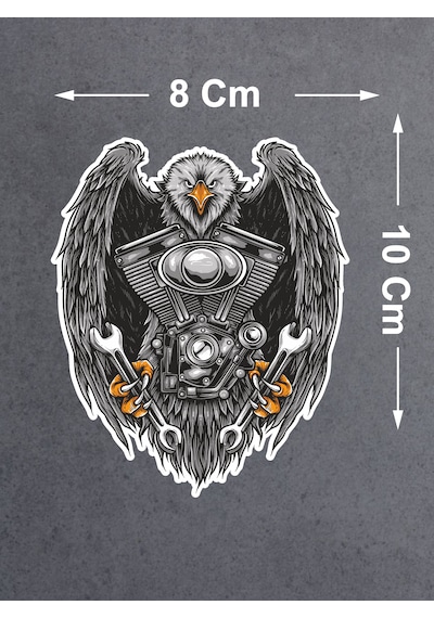 Kartal Beşiktaş V Motor Harlet Davidson Sticker - Araba Oto Motosiklet Karavan Sticker - 00249 10X8 Cm