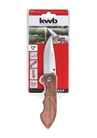 Kwb Avcı Kamp Bıçağı Kemer Klipsli 160mm 49021990 Kahverengi