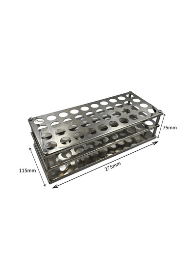 Borox Tüp Standı 40 Tüplük Tüp Standı Paslanmaz Çelik 20 MM