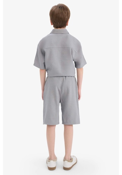 Defacto Erkek Çocuk Regular Fit Dokulu Şort E7014a825hsgr265 Gri
