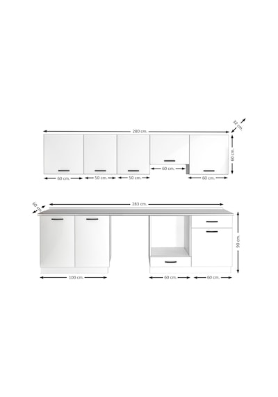 Decoraktiv Elite 280 Ankastre Fırın Modüllü Mdf Hazır Mutfak Dolabı - Tezgah Dahil - Antrasit - Buz Gri Diğer Decoraktiv Elite 280 Ankastre Fırın Modüllü Mdf Hazır Mutfak Dolabı - Tezgah Dahil - Antrasit - Buz Gri Diğer