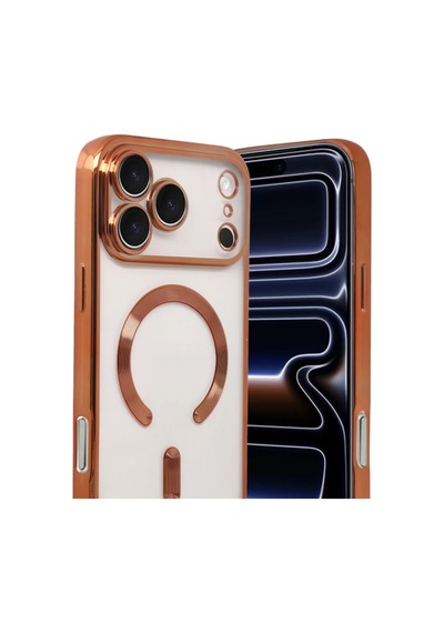 Apple İphone 17 Pro Uyumlu Kross Magneticsafe Kapak - Turuncu