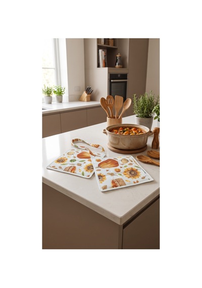 Duck Kumaş Çiftli Mutfak Tutacağı 21x21 Cm Balkabağı Ve Ayçiçeği Desenli, Su İtici Leke Tutmaz Fırın Tutacağı, 50 Cm Bağlantılı Turuncu - 939627138 Turuncu Duck Kumaş Çiftli Mutfak Tutacağı 21x21 Cm Balkabağı Ve Ayçiçeği Desenli, Su İtici Leke Tutmaz Fırın Tutacağı, 50 Cm Bağlantılı Turuncu - 939627138 Turuncu