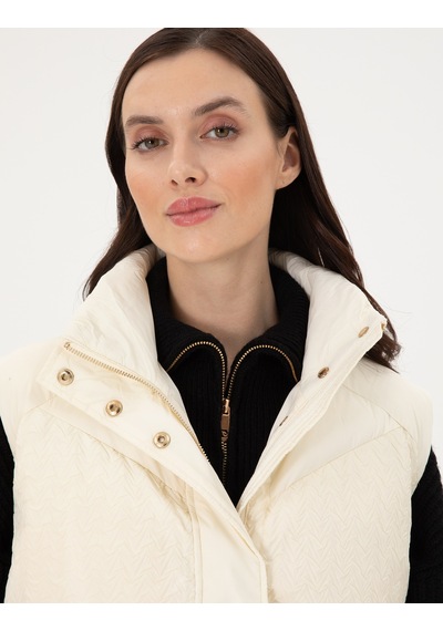 Pierre Cardin Kadın Ekru Mont Yelek 50290335-vr019 Ekru
