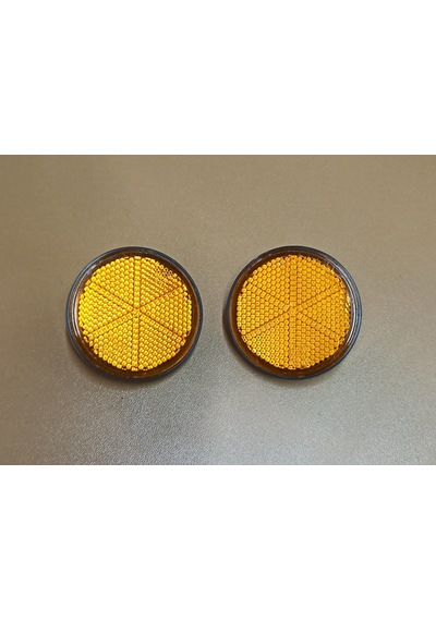 Yuvarlak Sarı Reflektör 2 Adet 6mm Vidalı
