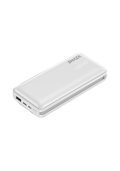 Shaza 20.000 Mah Kendinden Kablolu Taşınabilir Şarj Cihazı Beyaz