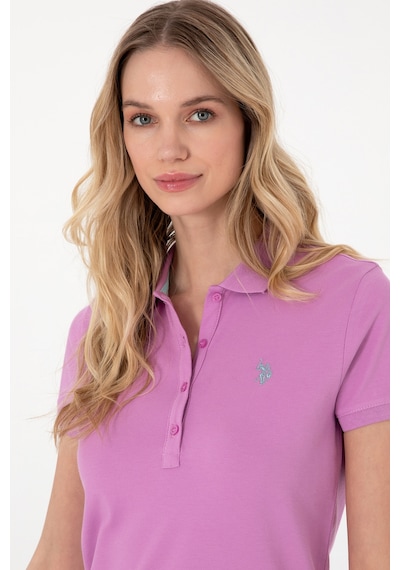 U.S. Polo Assn. Kadın Fuşya Basic Polo Yaka Tişört 50300830-VR023