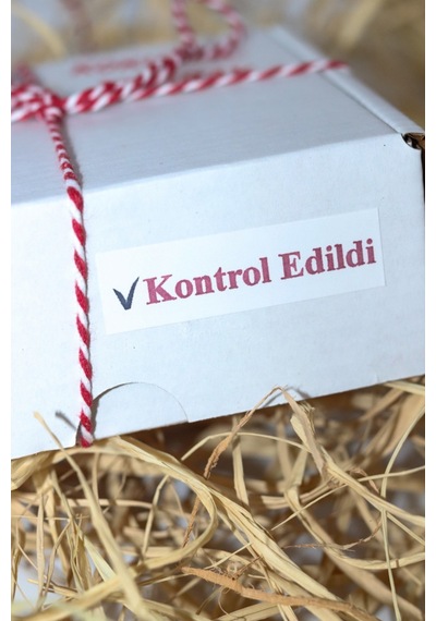 Kontrol Edildi Yapışkanlı Sticker Etiket 100 Adet