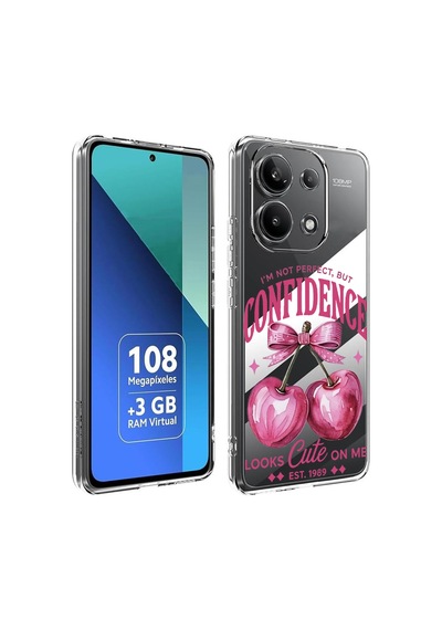 Ceptecepnet Redmi Note 13 İle Uyumlu Özel Tasarım Baskılı Kamera Korumalı Şeffaf Telefon Kılıfı 4