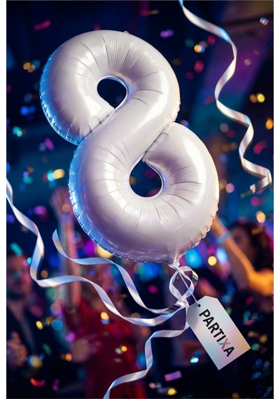 Beyaz 32 İnç Rakam 8 Folyo Balon 8 Yaş Doğum Günü Konsepti Sayı Balonu Helyum Uyumlu Parti Dekorasyon Süsleme Çok Renkli Beyaz 32 İnç Rakam 8 Folyo Balon 8 Yaş Doğum Günü Konsepti Sayı Balonu Helyum Uyumlu Parti Dekorasyon Süsleme Çok Renkli