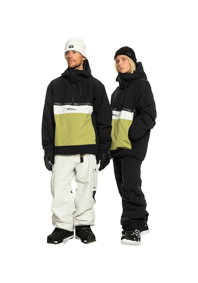Quiksilver Unisex Snowboard Ceketi Steeze Siyah Siyah Siyah