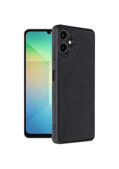 Newface Samsung Galaxy A06 Kılıf Aras Deri Kapak - Siyah