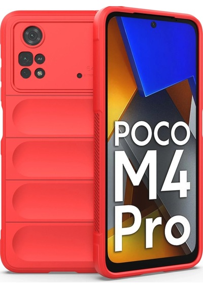 Cosmotex Newface Xiaomi Poco M4 Pro 4g Kılıf Optimum Silikon - Kırmızı