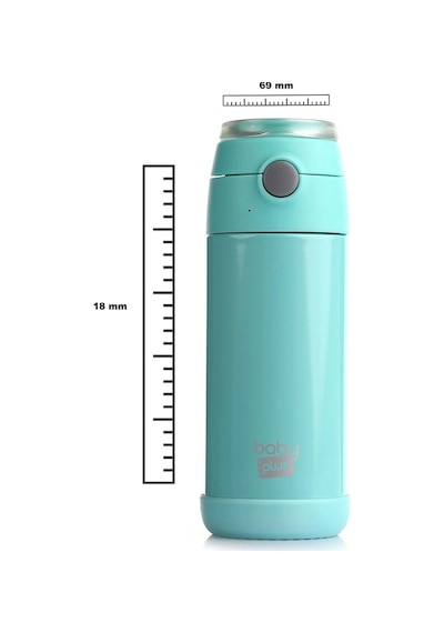 Baby Plus Çelik Termoslu Matara 350 Ml Mavi