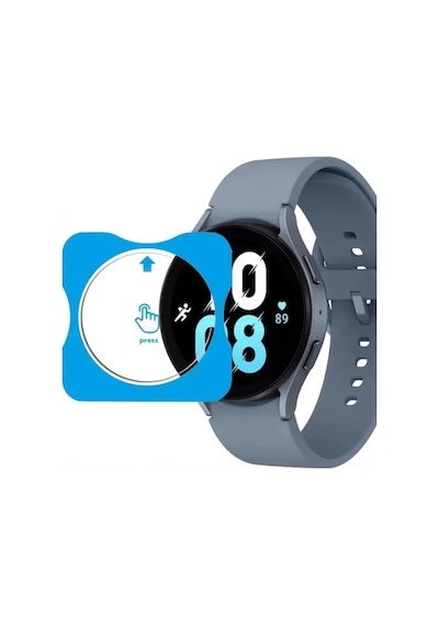 Samsung Uyumlu Galaxy Watch 6 44mm Uyumlu Kolay Kurulum Aparatlı Temperli Cam Ekran Koruyucu