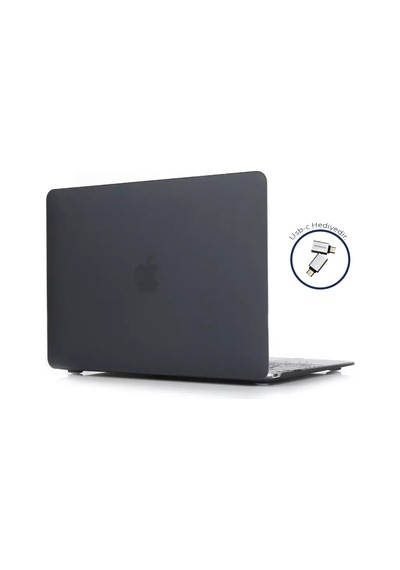 Apple Uyumlu MacBook Pro Kılıf Hardcase Touch Bar A2141 2019 İle Kılıf Siyah