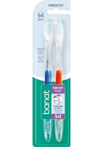 Banat Pure Soft Sensitive Diş Fırçası 1+1 Soft