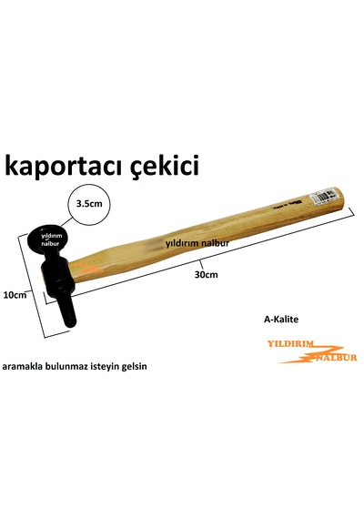 Kaportacı Çekiç Kaportacı Çekici Sivri Kafa Yuvarlak Baş Siyah
