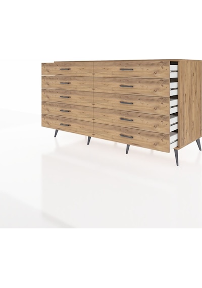 Kronos Konsol 10 Çekmeceli 176x59x99 Çam-çam Çam-çam