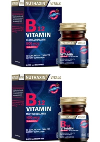 Nutraxin B12 Vitamin 1000 Mg 60 Tablet 2 Kutu