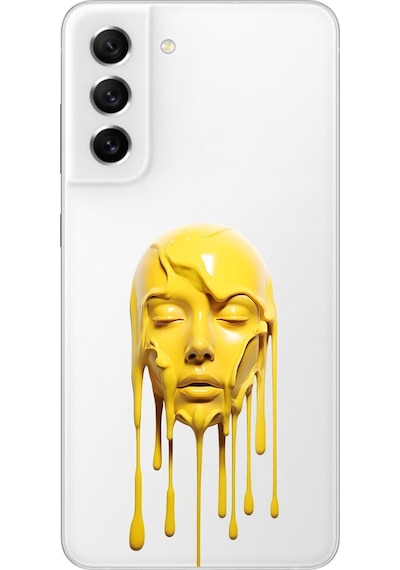 Galaxy S21 Fe Uyumlu Şeffaf Kılıf Estetik Yüz 6 Tasarımlı