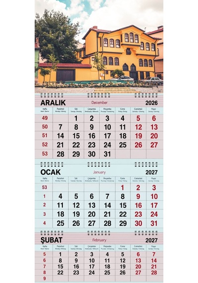 2027 Yılı Gemici Takvimi-tarihi Odunpazarı Evleri