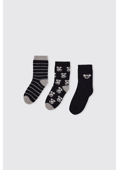 Panço Erkek Çocuk Gri-melanj Soket Çorap 2622bk11004