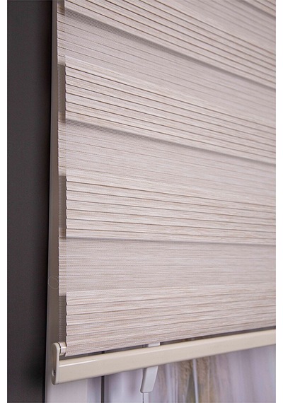 Oba Perde Bambu Pileli Zebra Perde Beyaz 120 x 190