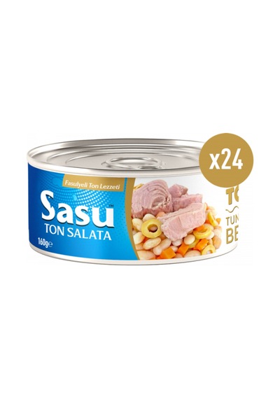 Sasu Fasulyeli Ton Salata İri Parça 24 x 160 G