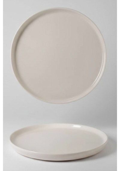 6 Kişilik Nodric Kenar Toledo Pasta Tabağı 20cm Krem Rengi