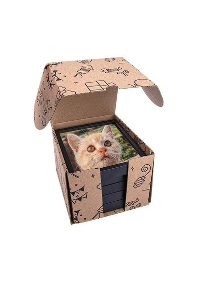 Yapışkanlı Sök-tak Siyah Pola Çerçeve - 3'lü Paket 14x14cm Masaüstü Ve Duvar Çerçevesi