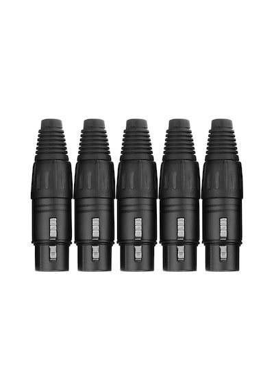 Xlr Konnektör - 3 Pin - Dişi - Siyah -