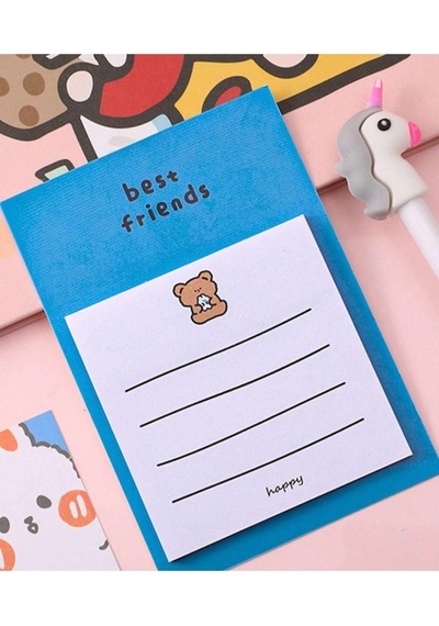 Tr Best Friends Temalı Renkli Not Seti Post-it Sticky Note