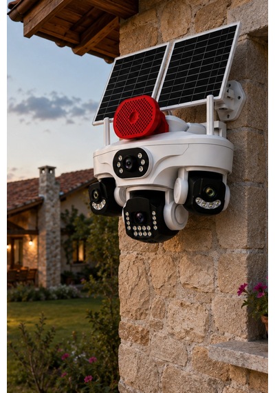 O-kam Pro Ok-337premıum 12mp 4g Sim Kartlı Solar Güvenlik Kamerası Dış Mekan Gece Görüşlü Akıllı Kam