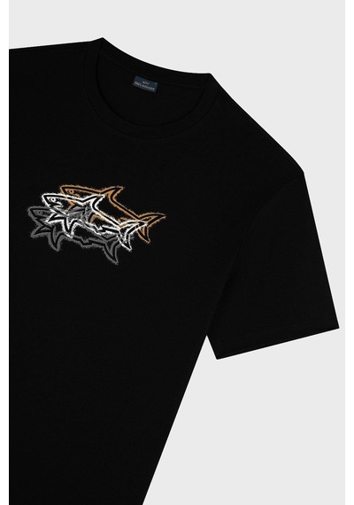 Paul & Shark Erkek T Shirt 24411041 011 Siyah SIYAH Siyah