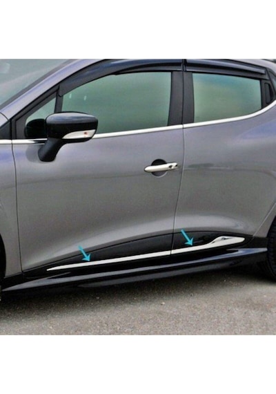 Clio 4 Hb Uyumlu 4'lü Krom Set Cam Çitası/kapı Çitası/bagaj Altı Krom/ön Panjur Krom