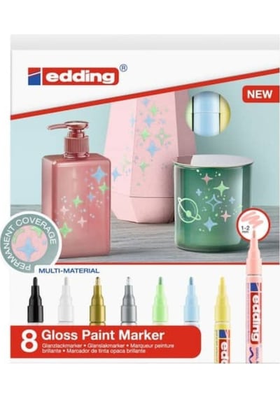 751 Gloss Paint Marker Ana Renkler 1-2mm 8li Set
