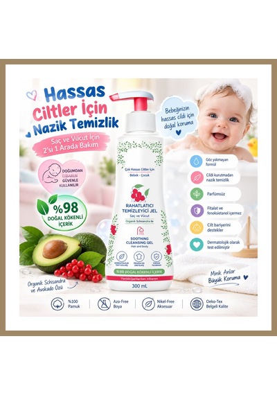 Bezos Soothing Çok Hassas Ciltler İçin Rahatlatıcı Şampuan 300 Ml 22